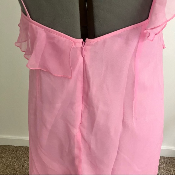 Kim Shui Baby Pink Chiffon Mini Dress, Size Large NWOT - Picture 7 of 12